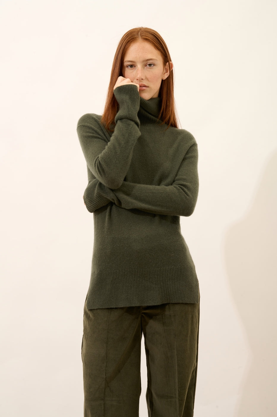 Pull Col Roulé - Lexie - Kaki