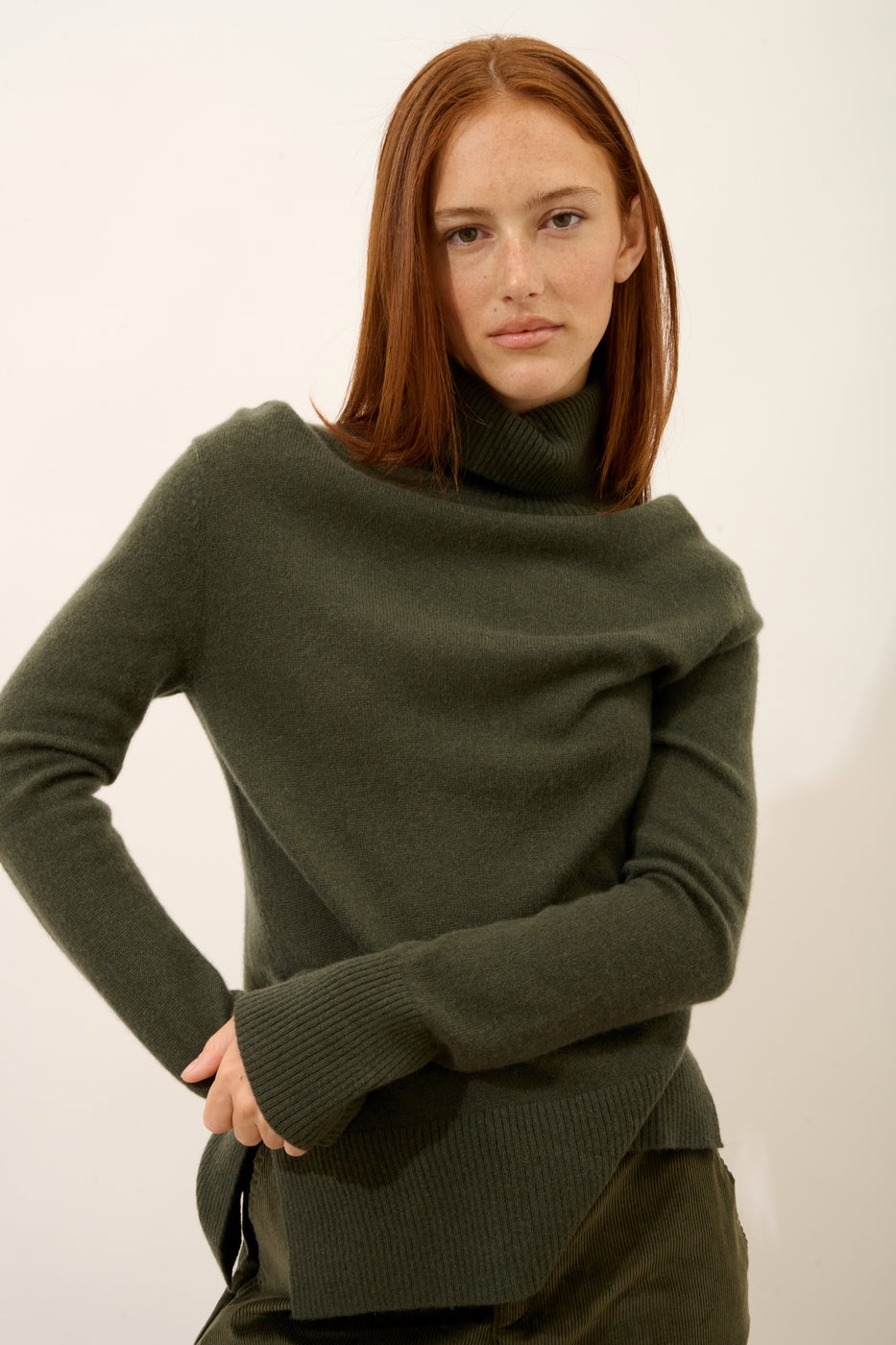 Pull Col Roulé - Lexie - Kaki