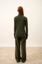 Roll-Neck Jumper - Lexie - Khaki