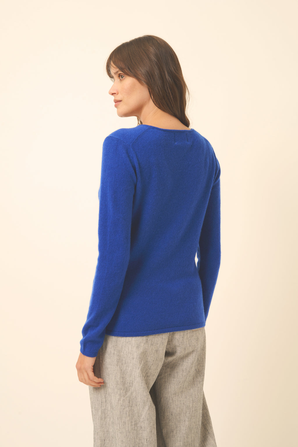Pull Col V - Joan - Outremer