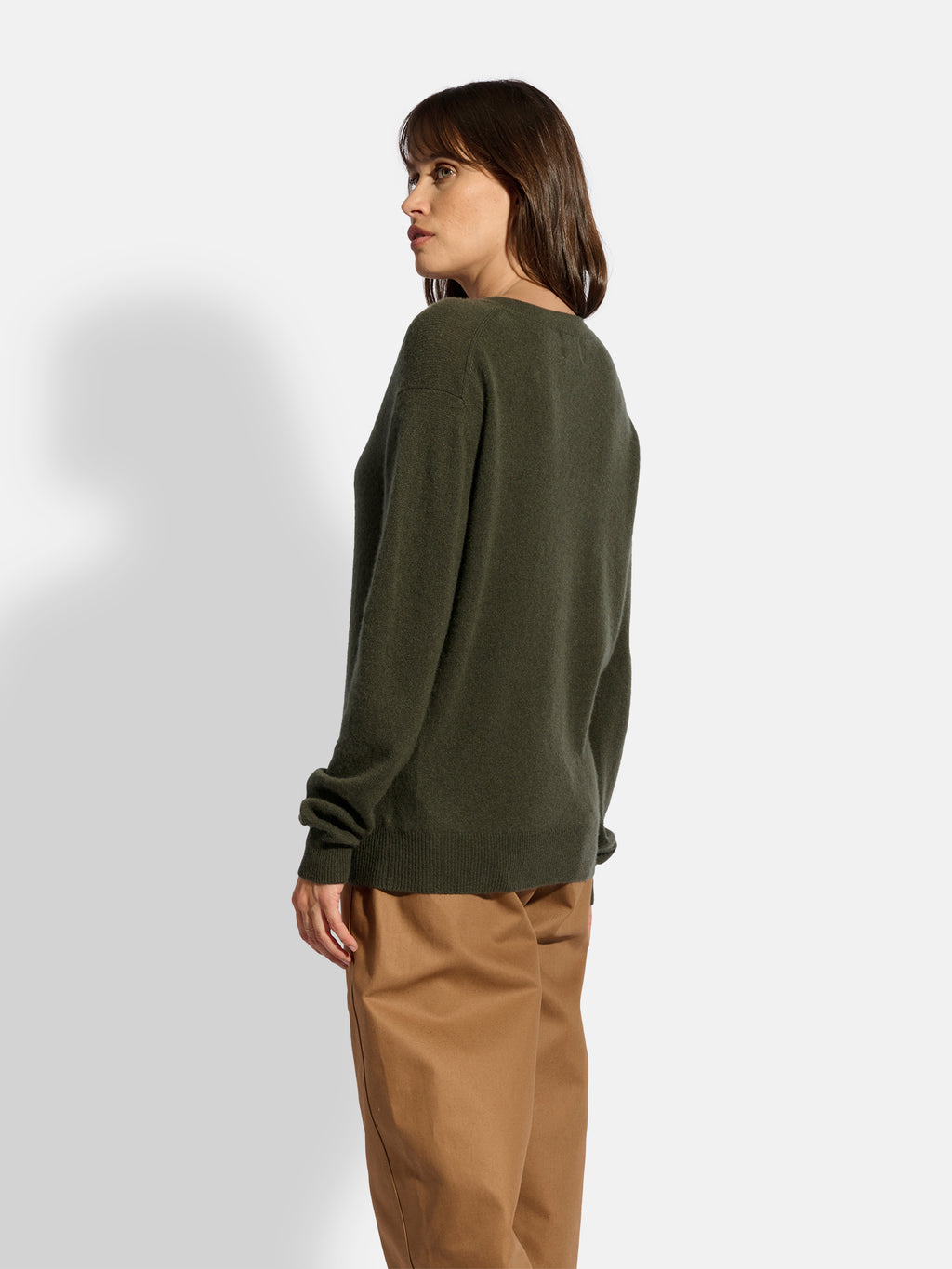 Pull Col V - Nora - Kaki