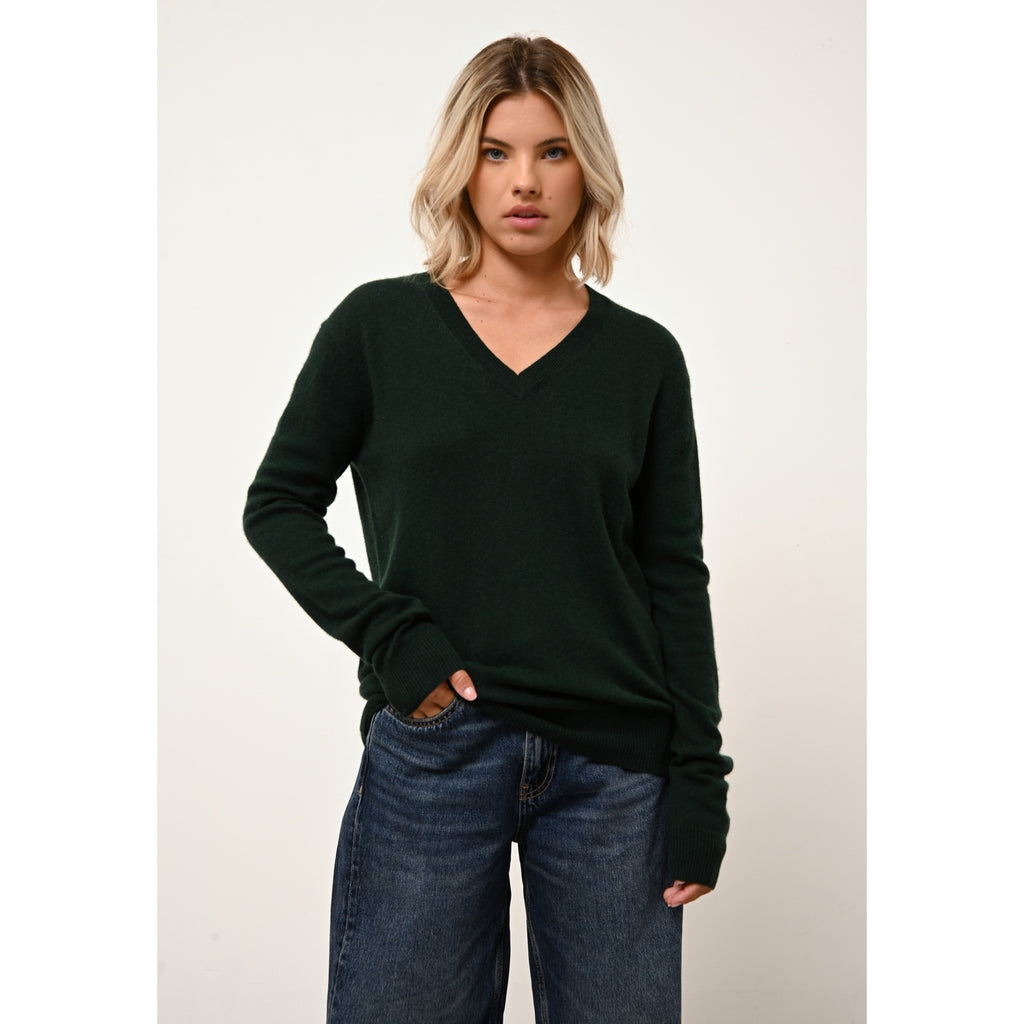 V-Neck Jumper - Nora - Cypress