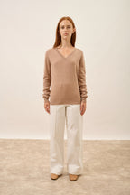 Jersey Cuello Pico - Nora - Camel Vigoré