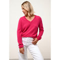 V-Neck Jumper - Nora - Fuchsia