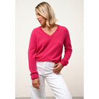V-Neck Jumper - Nora - Fuchsia