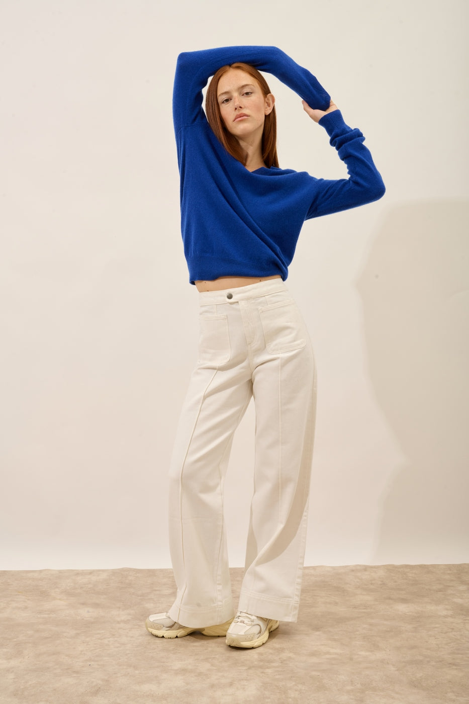 V-Neck Jumper - Nora - Ultramarine