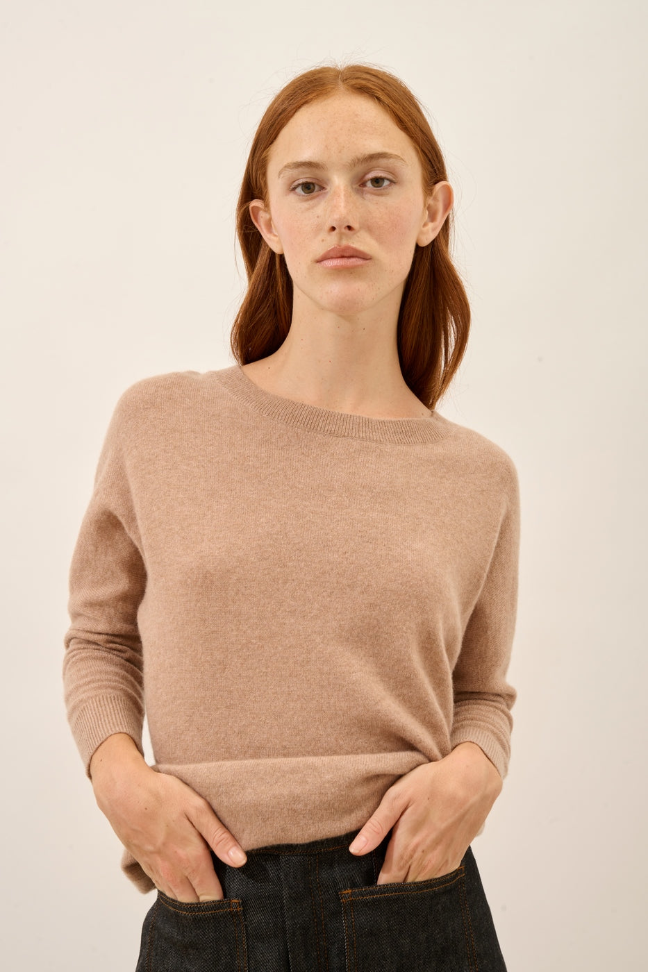 Batwing Jumper - Rebecca - Marl Camel