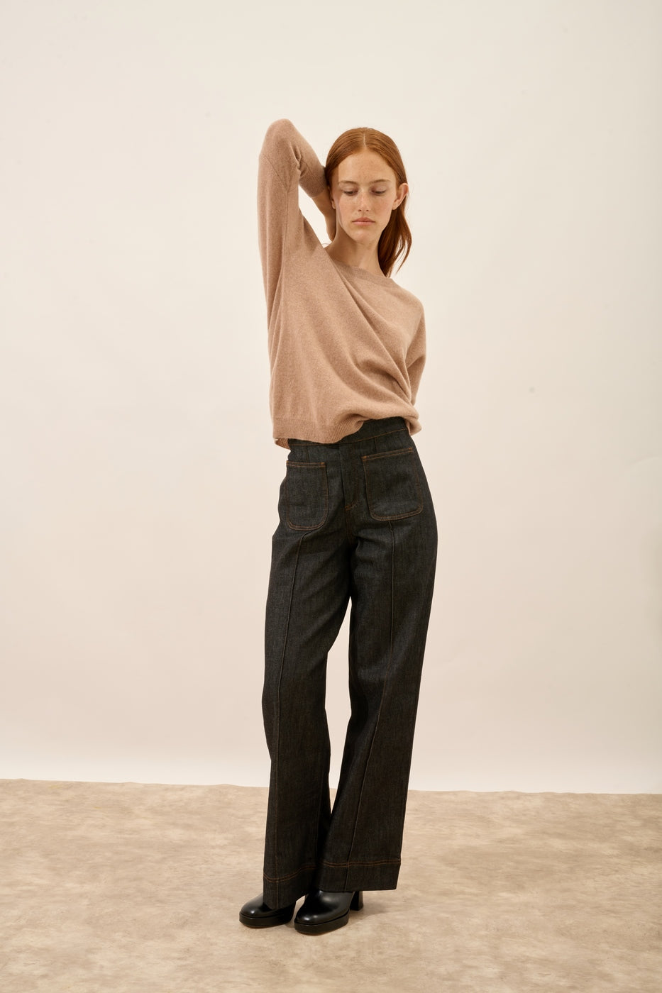 Batwing Jumper - Rebecca - Marl Camel