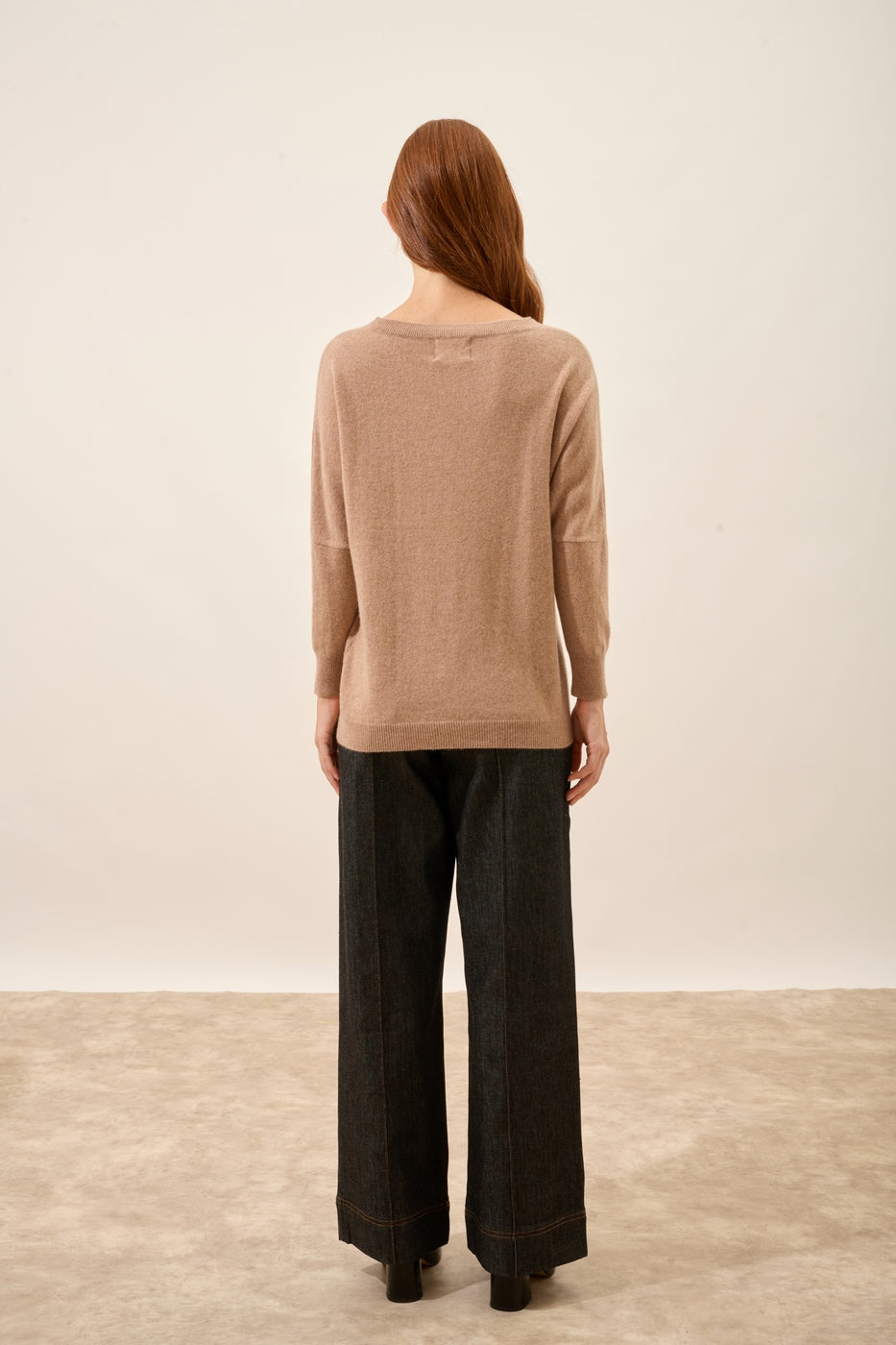Batwing Jumper - Rebecca - Marl Camel