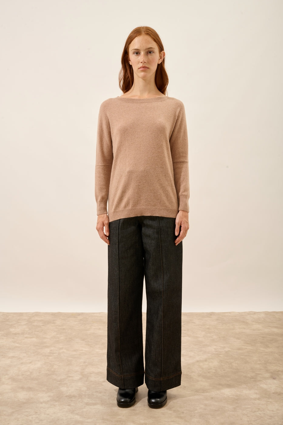Batwing Jumper - Rebecca - Marl Camel