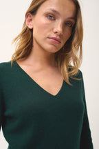 Robe Col V - Tracy - Cyprès