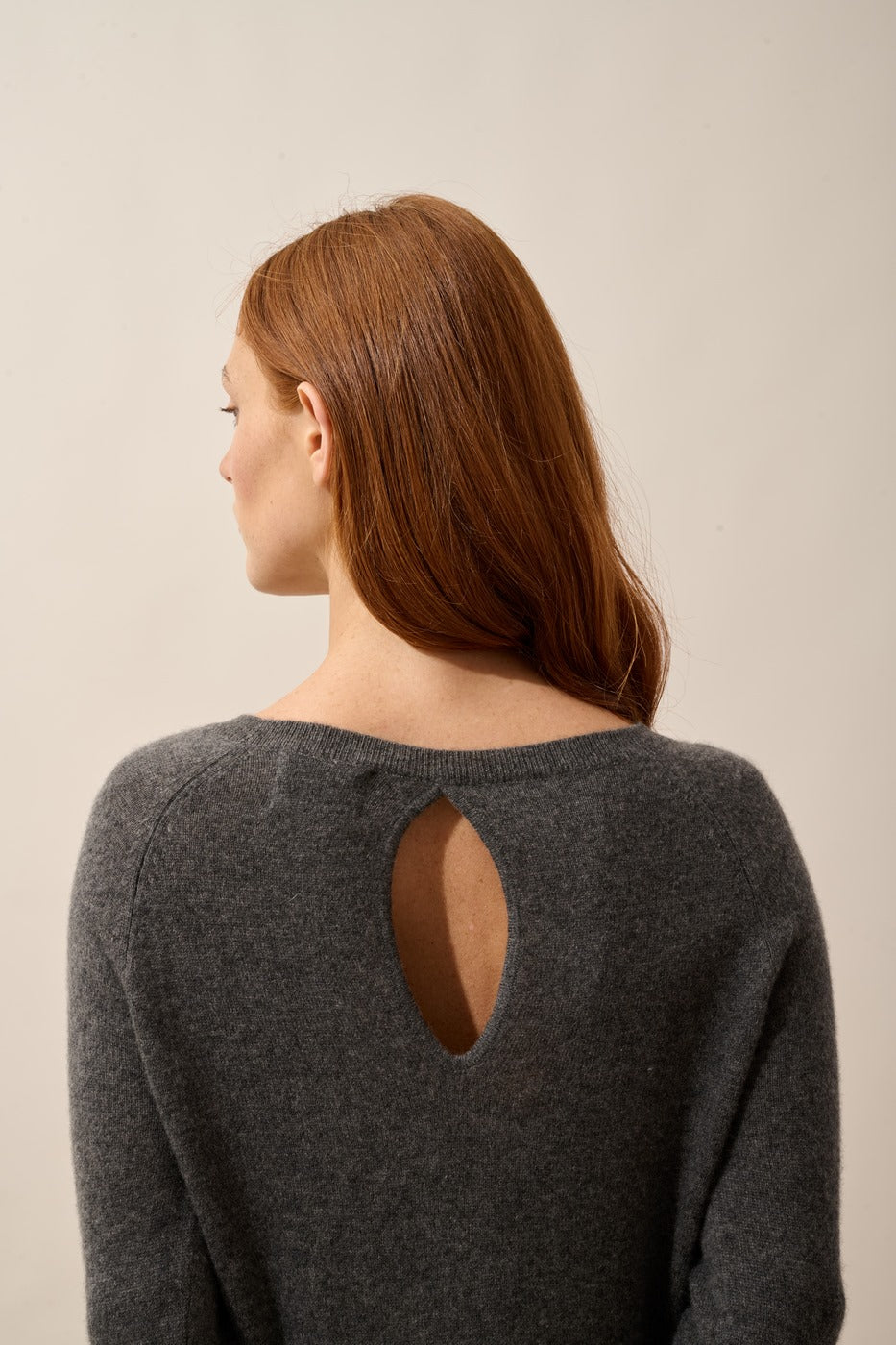 Pull Col Bateau Goutte Dos - Abigail - Anthracite Chiné