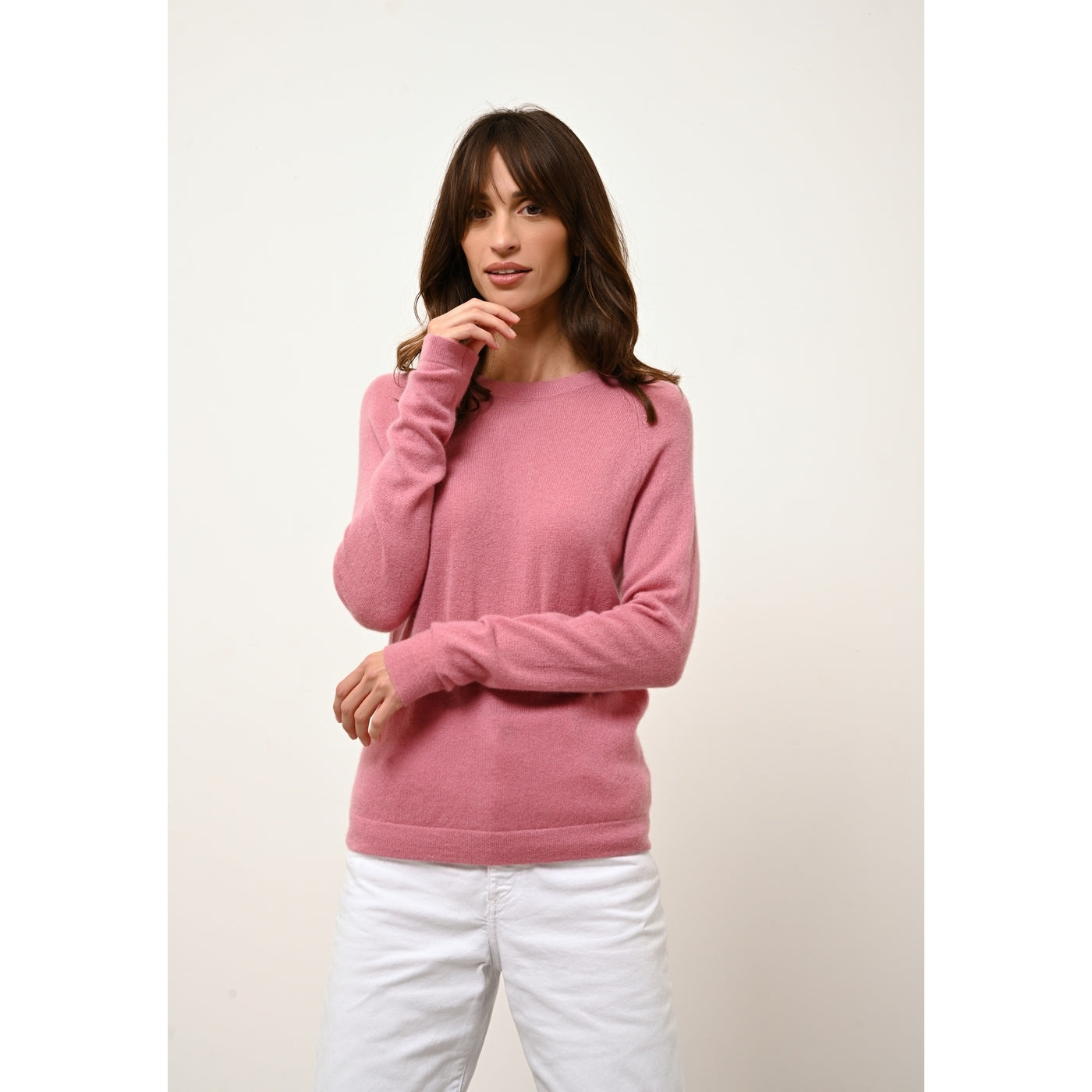 Jane Pétale Round-Neck Jumper - 100% Cashmere - 2-Ply - Jersey - Women