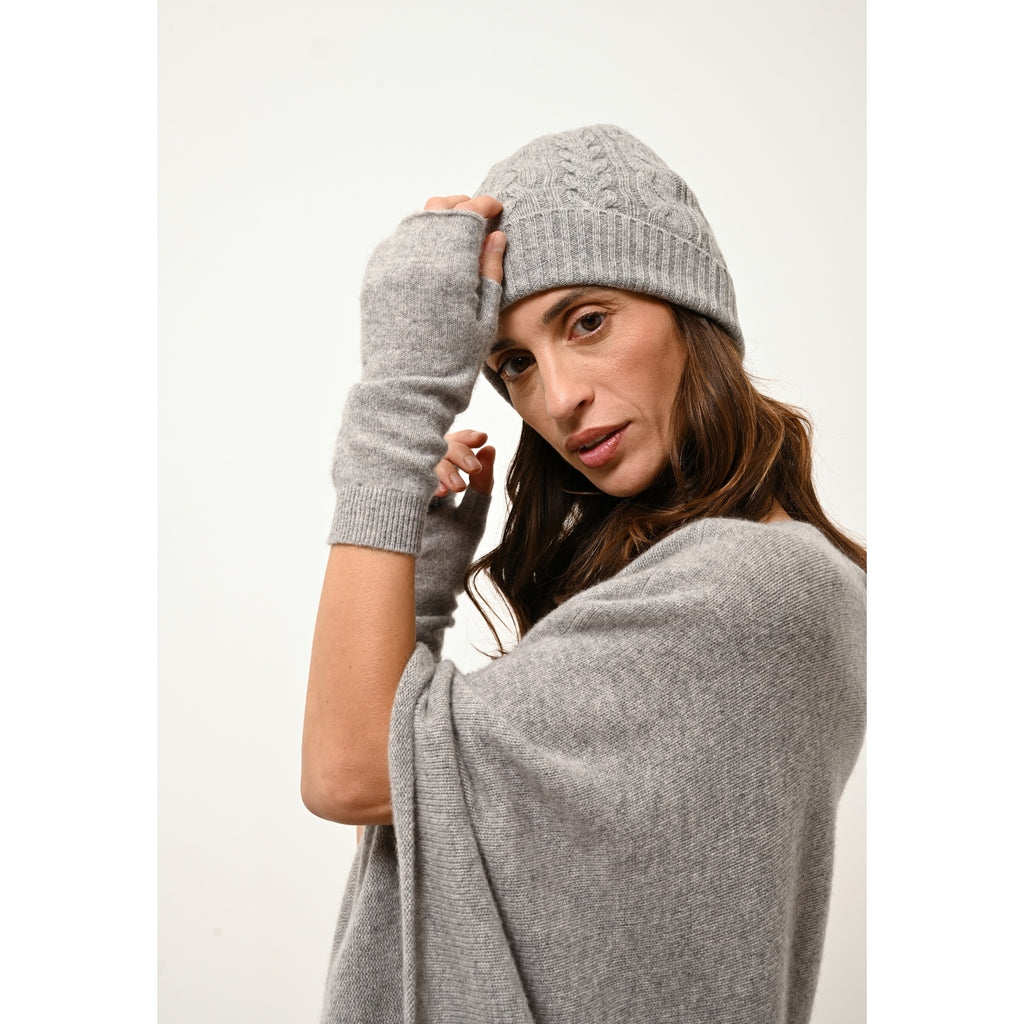 4-Ply Beanie - Cleo - Mottled Cloud