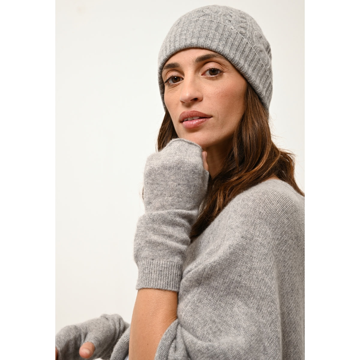 4-Ply Beanie - Cleo - Mottled Cloud