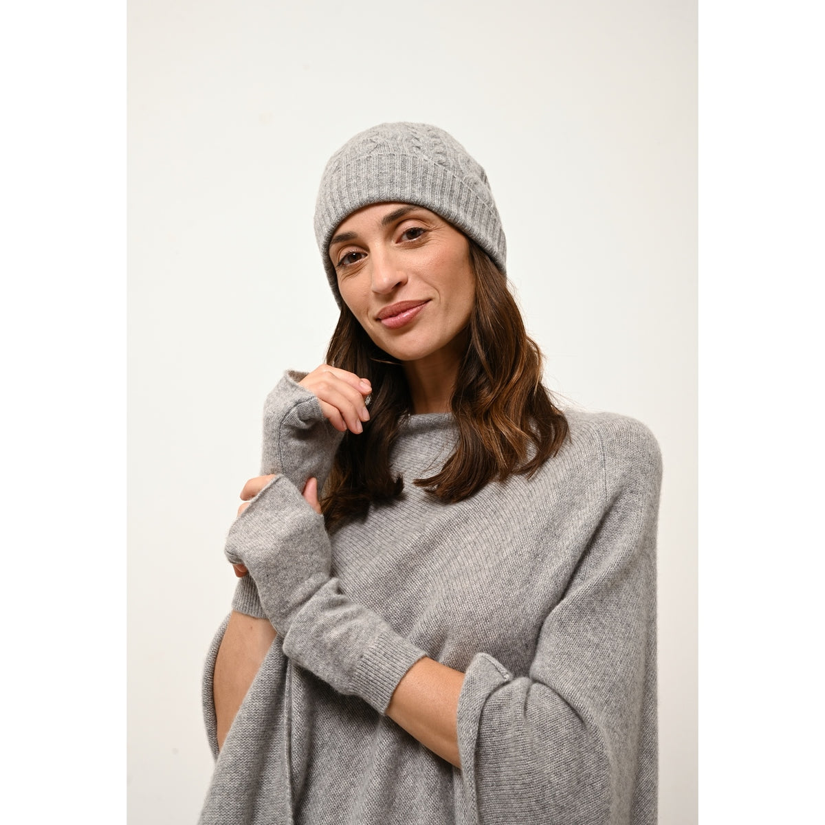 4-Ply Beanie - Cleo - Mottled Cloud