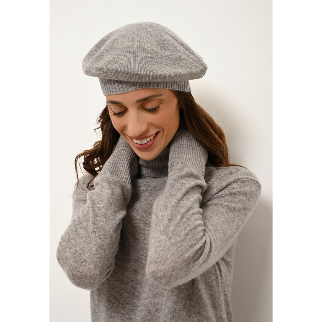 4-Ply Beret - Paris - Mottled Cloud
