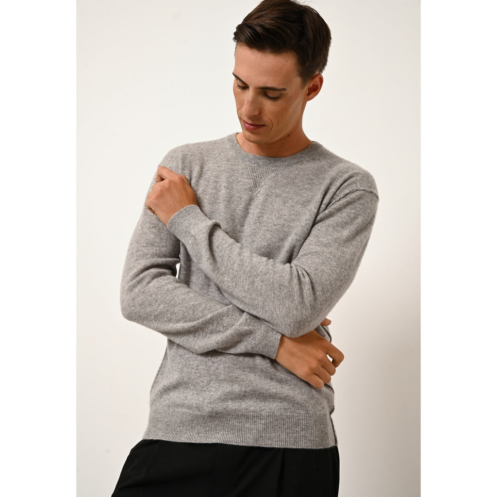 Crew-Neck Jumper - Noe - Mottled Cloud