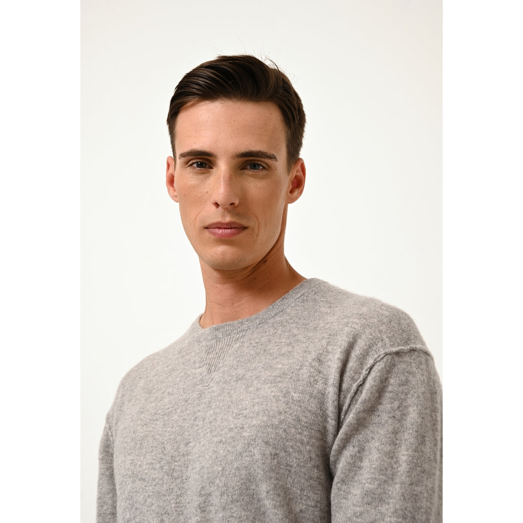 Crew-Neck Jumper - Noe - Mottled Cloud