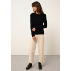Crew-Neck Jumper - Avana - Black