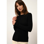 Crew-Neck Jumper - Avana - Black