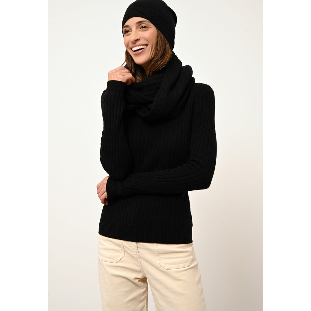 Crew-Neck Jumper - Avana - Black