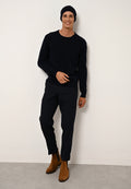 Pull Col Rond 4 Fils - Gabin - Navy