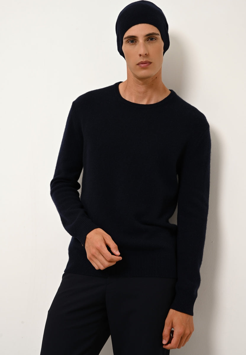 Pull Col Rond 4 Fils - Gabin - Navy