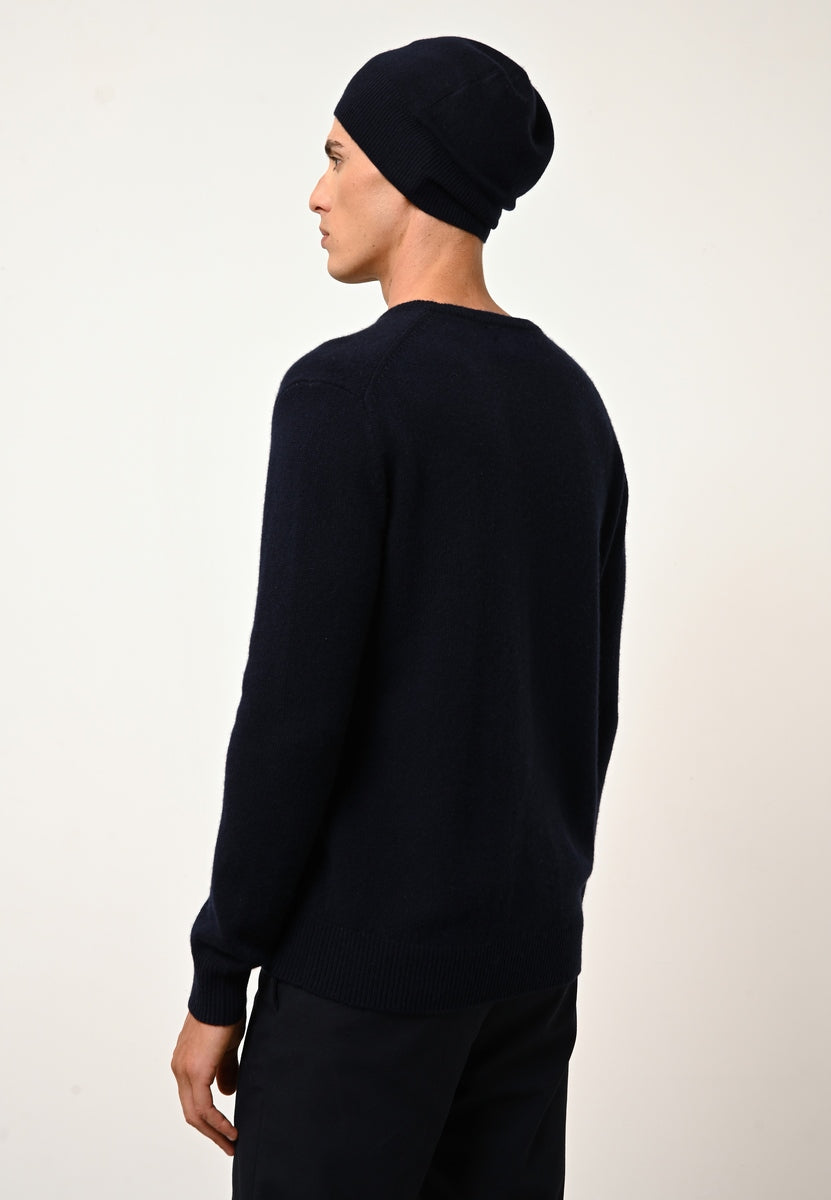 Pull Col Rond 4 Fils - Gabin - Navy