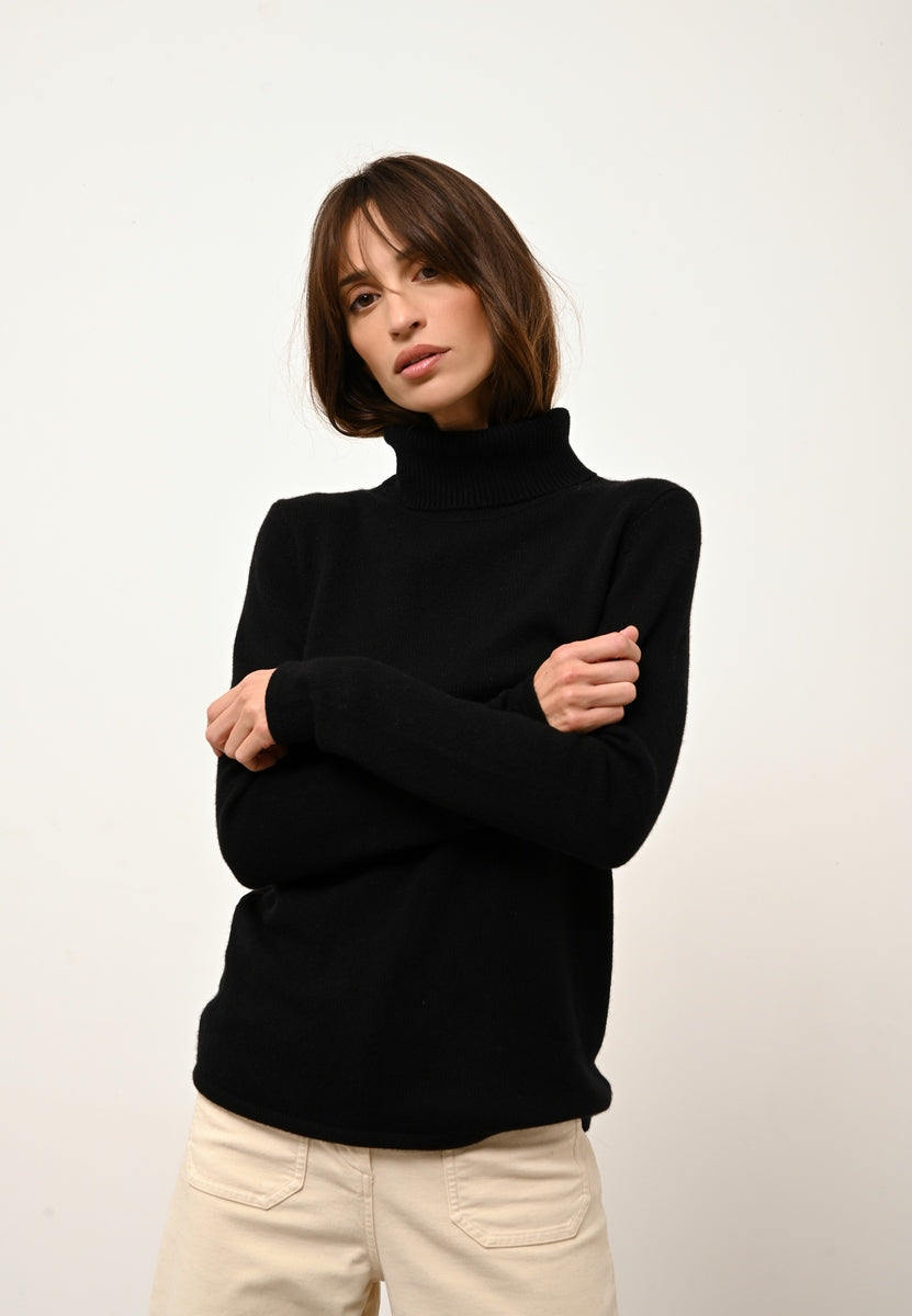 Jersey de Cuello Vuelto 4 Hilos - June - Negro
