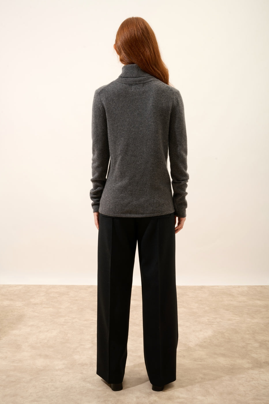 Pull Col Roulé 4 Fils - June - Anthracite Chiné