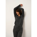 4-Ply Crew-Neck Jumper Joyce - 100% 4-Ply Cashmere - Mottled Anthracite - Women