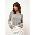 4-Ply Crew-Neck Jumper - Joyce - Mottled Cloud