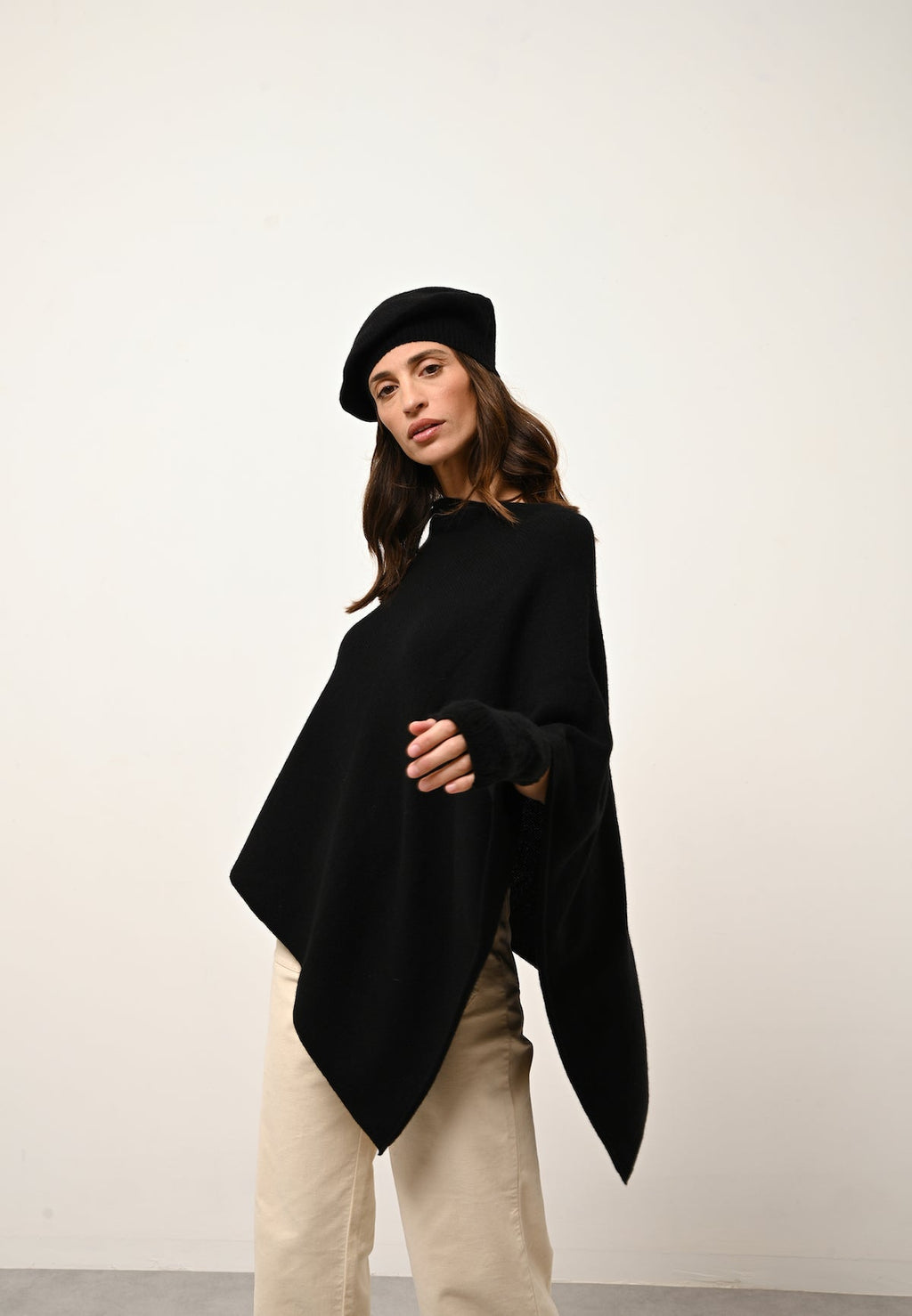 Poncho 4 Fils - Ashley - Noir