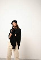 Poncho 4 Fils - Ashley - Noir