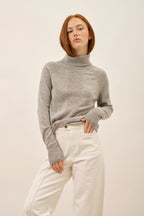 Jersey de Cuello Vuelto - Lilly - Nuage Chiné