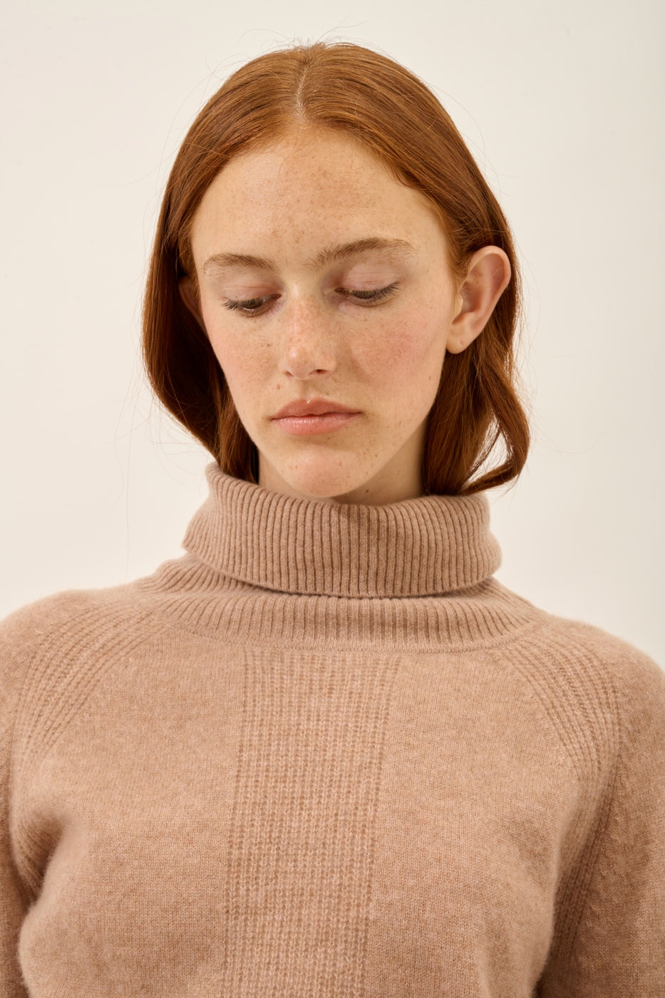 Jersey Cuello Alto - Lilly - Camel Jaspeado