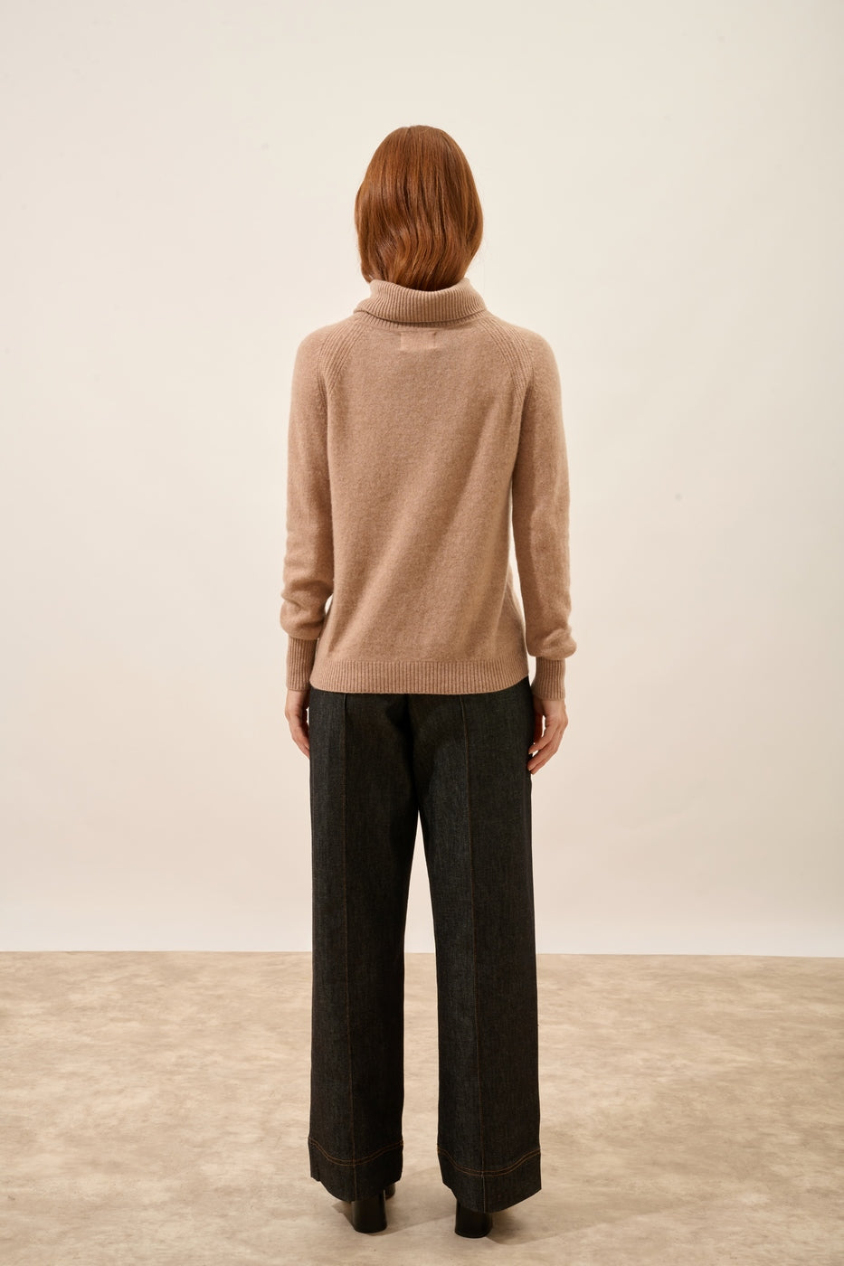 Jersey Cuello Alto - Lilly - Camel Jaspeado