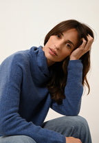 Pull Col Roulé - Blantyre - Bleu Denim