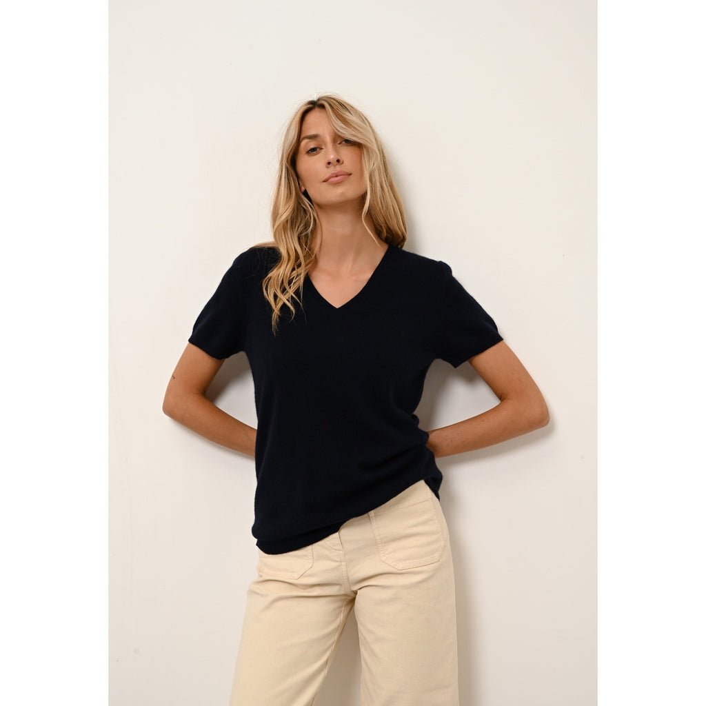 V-Neck T-Shirt - Glamis - Navy