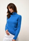 Turtleneck Jumper - Ava - Azure