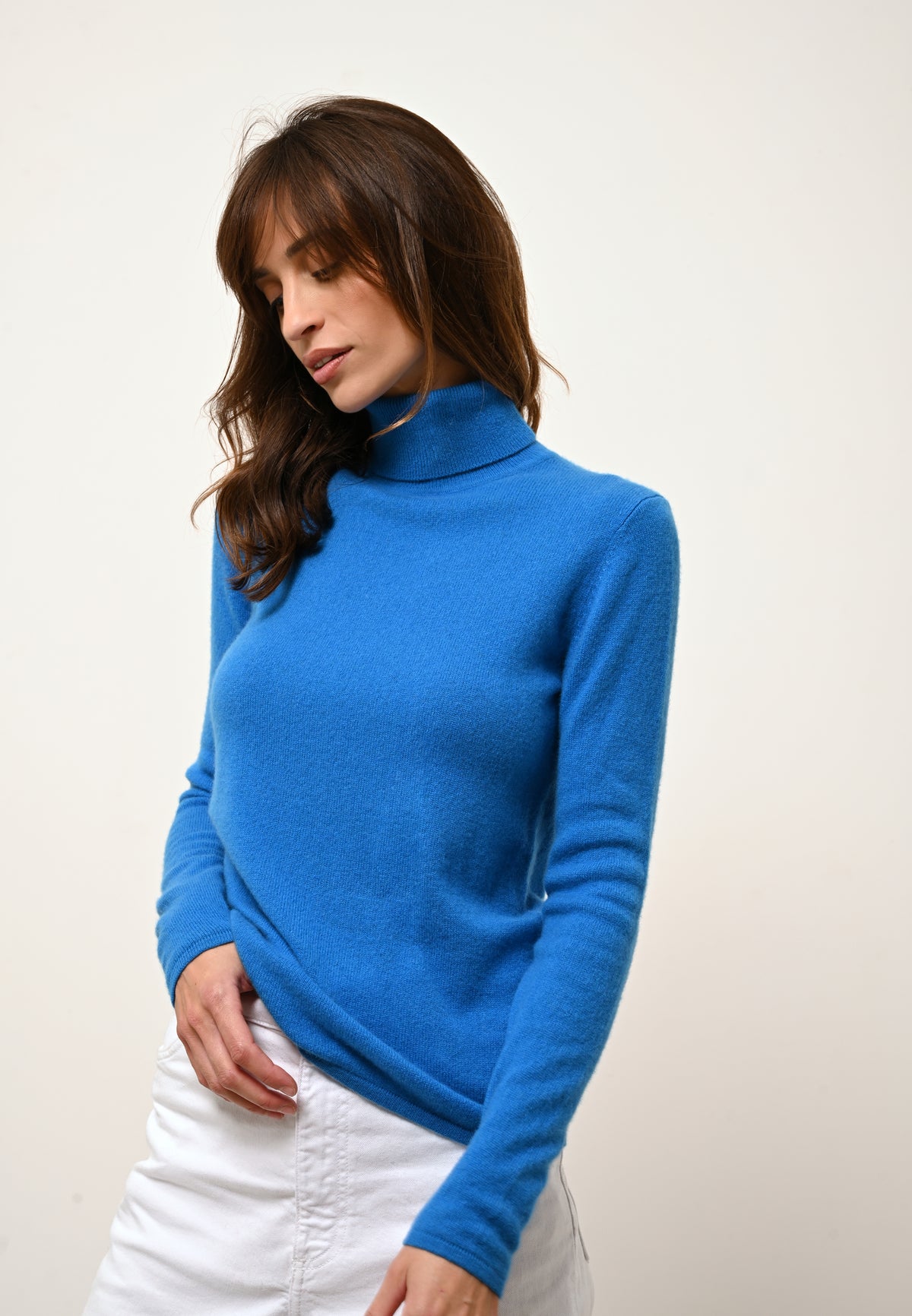 Turtleneck Jumper - Ava - Azure
