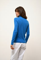Turtleneck Jumper - Ava - Azure