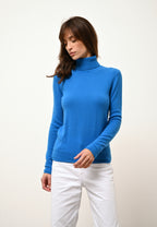 Turtleneck Jumper - Ava - Azure