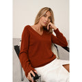 V-Neck Jumper - Phoebe - Squirrel