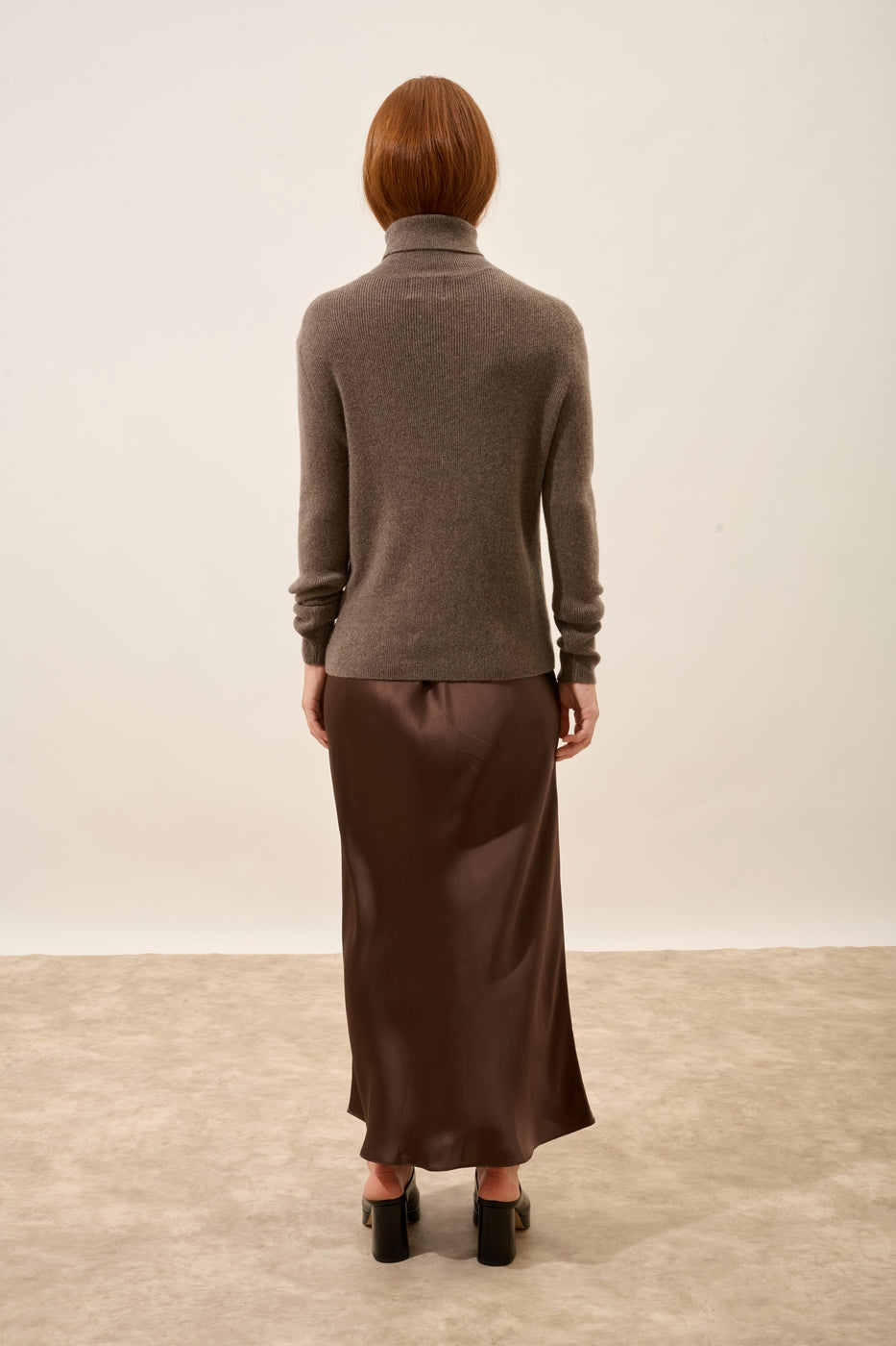 Roll-Neck Jumper - Lanais - Heathered Taupe