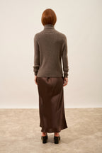 Roll-Neck Jumper - Lanais - Heathered Taupe