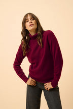 Pull Col Roulé - Lilly - Bordeaux