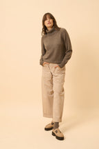 Pull Col Roulé - Lilly - Taupe Chiné