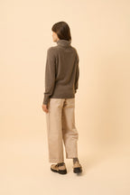 Pull Col Roulé - Lilly - Taupe Chiné